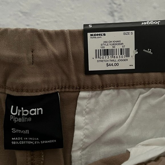 Kohl's Pants Kohls Mens Urban Pipeline Maxflex Twill Jogger Pants